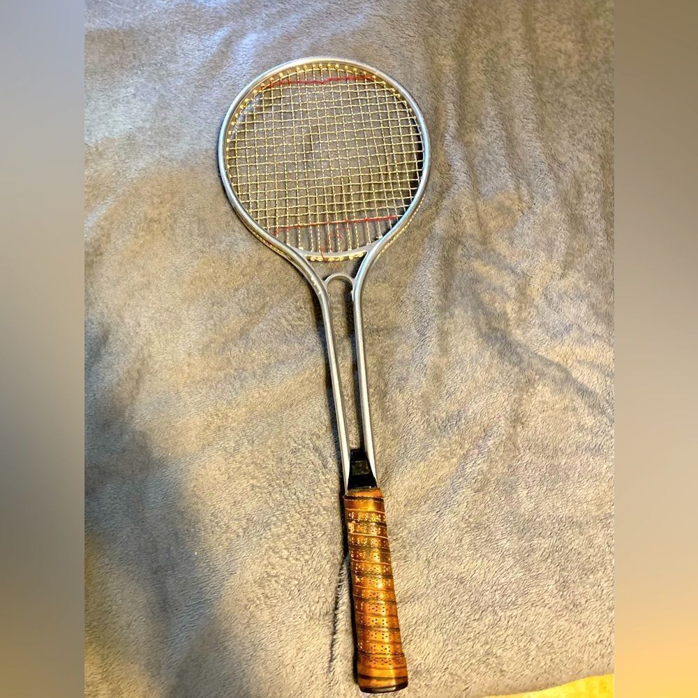 Vintage Rawlings metal John Newcombe tennis racket